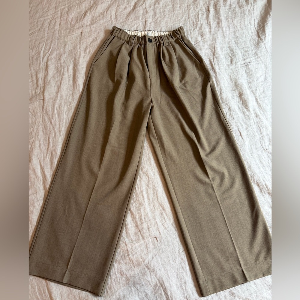 Tan Pleated Trousers